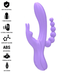 Intense Miko Triplo Vibrador Coelho & Estimulador & Anal 7 Vibrações Roxo