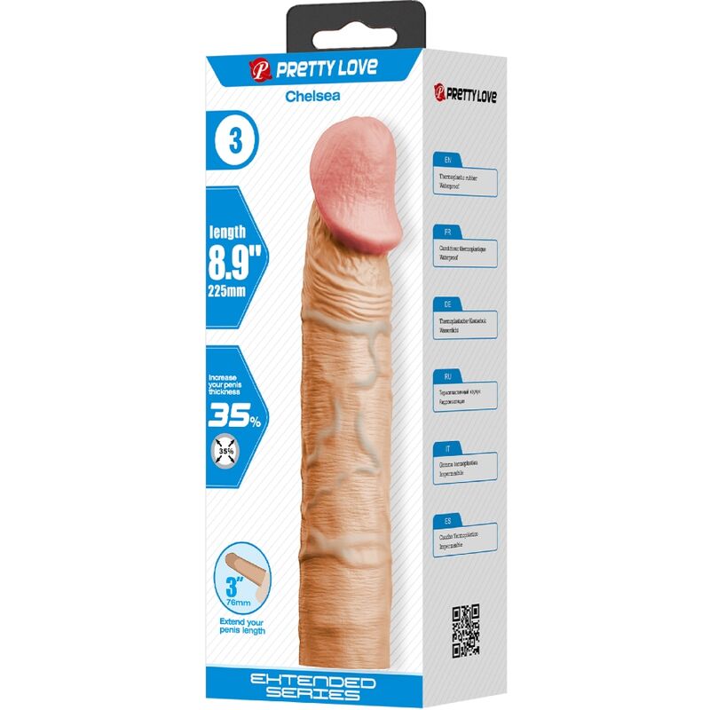 Pretty Love - Manga para pene Chelsea con extensión de 7,6 cm Flesh