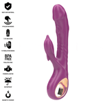 Intense Halle Vibrador Multifuncional Con Lengua Estimulante de Delfín Morado