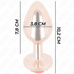Kink -Plug Anal Rosa Ouro Com Rosa Vermelha L