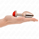 Kink -Plug Anal Rosa Ouro Com Rosa Vermelha L