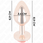 Kink -Plug Anal de Ouro Rosa Com Rosa Vermelha M