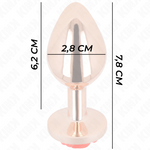 Kink -Plug Anal de Ouro Rosa Com Rosa Vermelha S