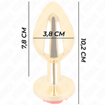 Kink -Plug Anal Ouro Rosa Vermelho Tamanho L