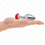 Kink -Plug Anal Rosa Vermelho Tamanho M