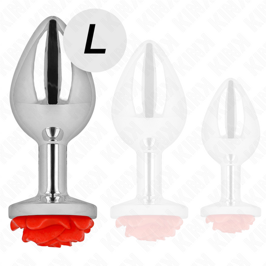Kink -Plug Anal Rosa Vermelho Tamanho L