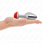 Kink -Plug Anal Rosa Vermelho Tamanho L