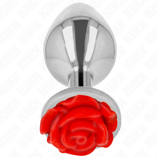 Kink -Plug Anal Rosa Vermelho Tamanho L