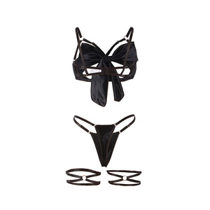 Subblime - 955199 Conjunto de Sutiã com Laço Preto Ajustável S/M