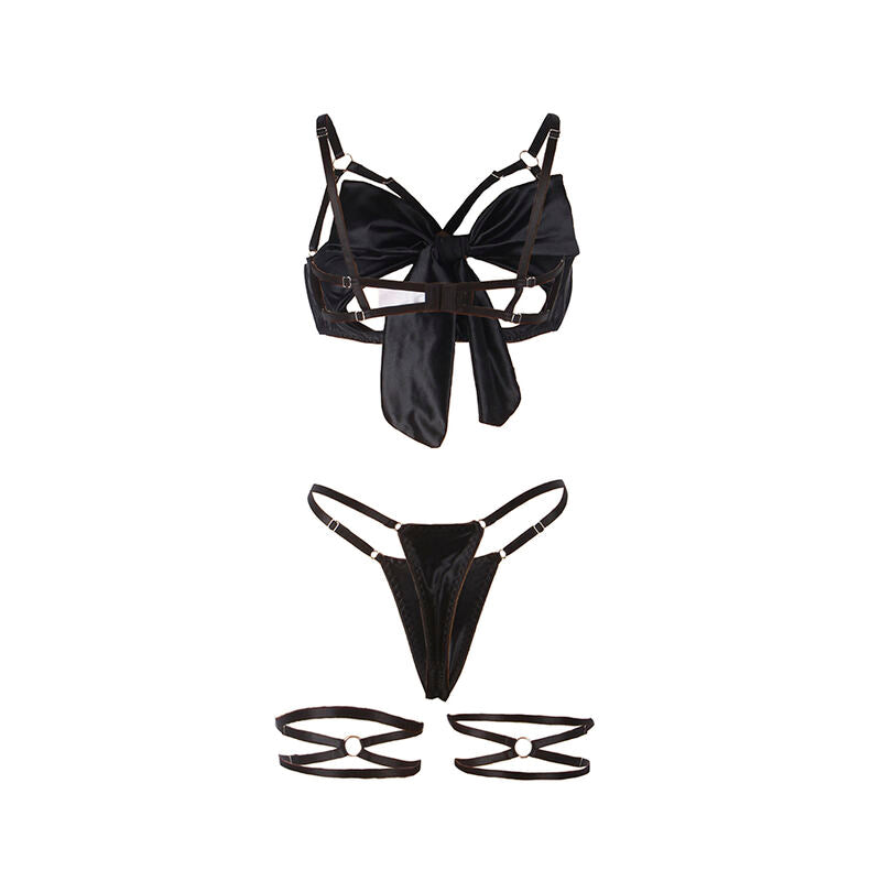 Subblime - 955199 Conjunto de Sutiã com Laço Preto Ajustável S/M