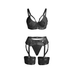 Subblime - 955236 Sutiã Bondage Preto com Conjunto de Liga S/M