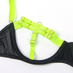 Subblime - 955281 Conjunto de Sujetador con Collar y Detalles en las Piernas Verde Fluorescente L/XL