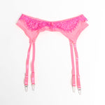 Subblime - 955366 Conjunto de sujetador de encaje con liguero rosa y morado L/XL