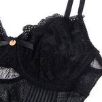 Subblime - 955625 Body de Renda com Fecho na Parte Inferior Preto L/XL