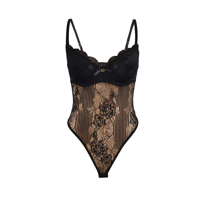 Subblime - 955625 Body de Renda com Fecho na Parte Inferior Preto L/XL