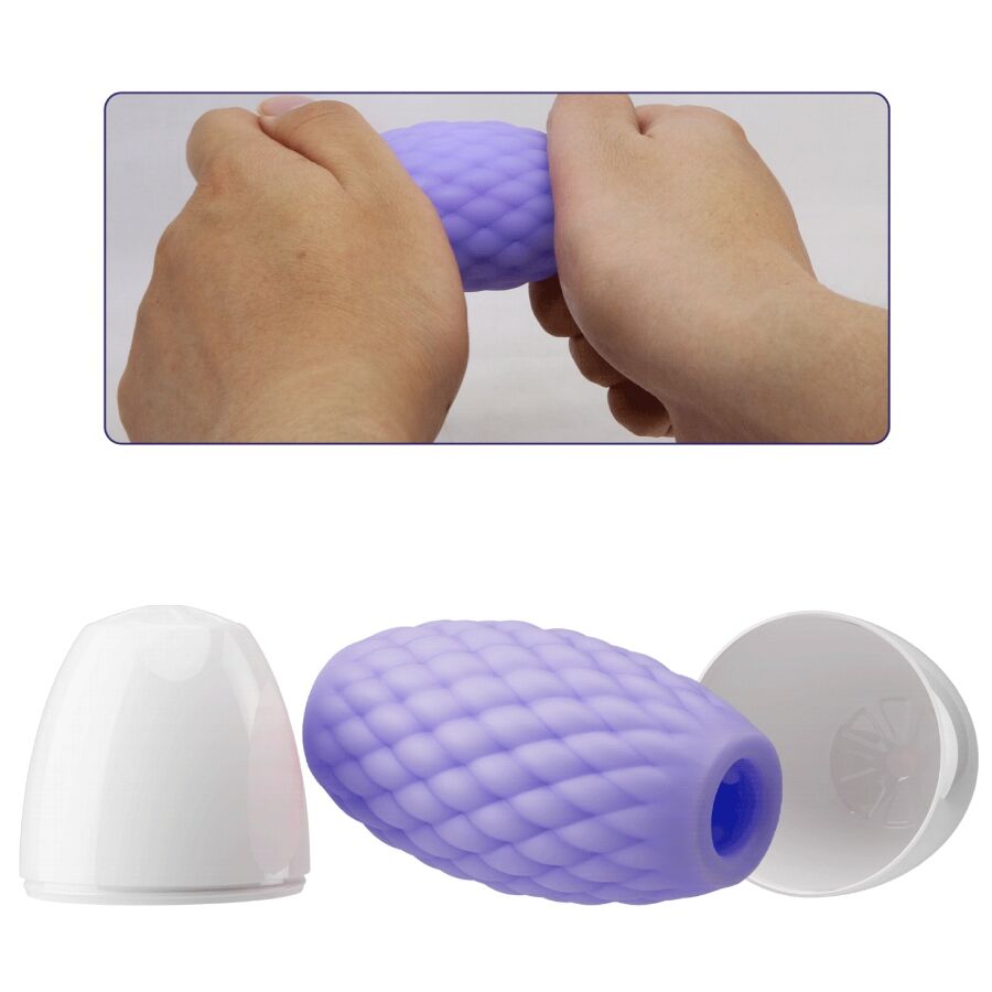 Pretty Love - Masturbador Masculino Silicone Athena Eros Roxo