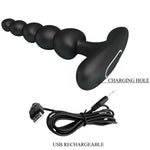 Pretty Love - Vibrador Anal Corban 10 Vibrações Preto