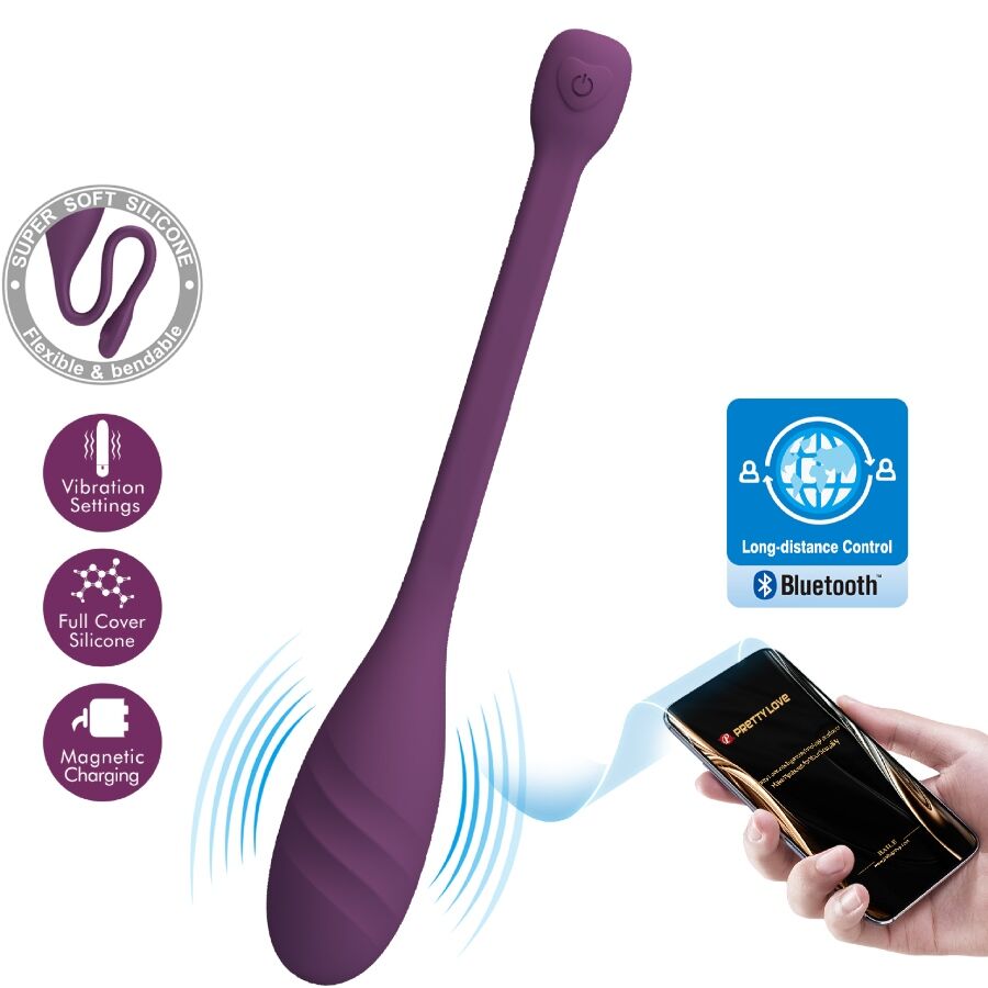 Pretty Love - Vibrador Controlado por Aplicativo Leviathan Roxo