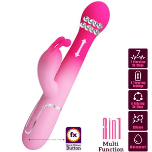 Pretty Love - Dejon 3 em 1 Multifuncional Rabbit Vibrador Rosa