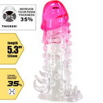 Pretty Love - Bainha de Ampliação Realista Wilford com Pênis em Relevo Rosa