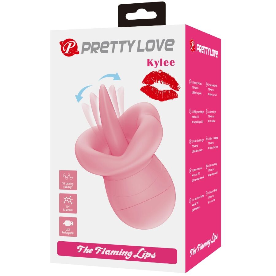 Pretty Love - Estimulador de Clítoris Kylee Tongue 10 Vibraciones Rosa Nude