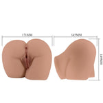 Crazy Bull - Bernace Ass Vibrador com Vagina Realista e Ânus Carne Controle Remoto