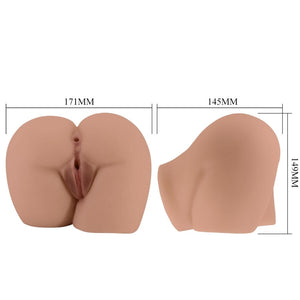 Crazy Bull - Bernace Ass Vibrador com Vagina Realista e Ânus Carne Controle Remoto
