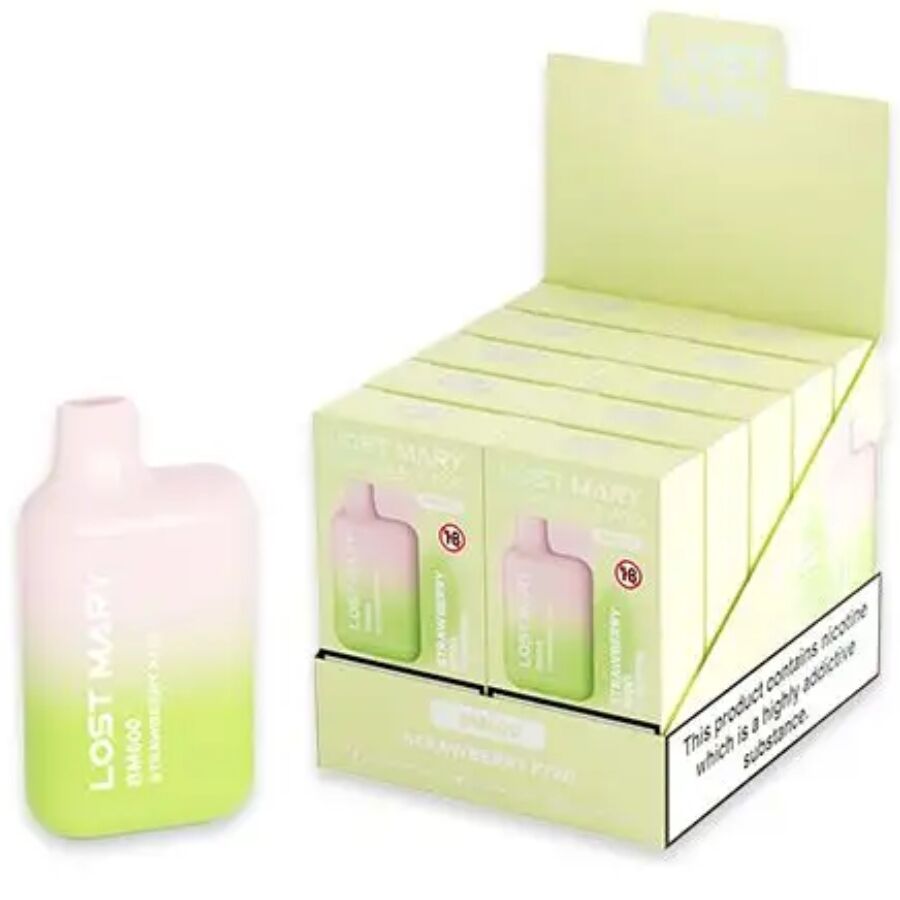 Lost Mary - Bm600 Nicotina Vaper 2% Descartável Morango Kiwi