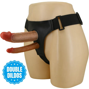 Pretty Love - Keaven Harness Briefs Duplo Dildo Universal e Confortável