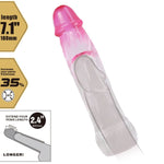 Pretty Love - Neron Realista 6 cm Funda de Alargamiento Para Pene Rosa