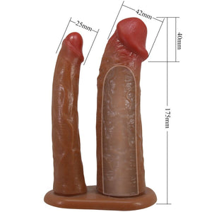 Pretty Love - Yairon Manga Dupla para Pênis com Extensão de 4 cm Mulato