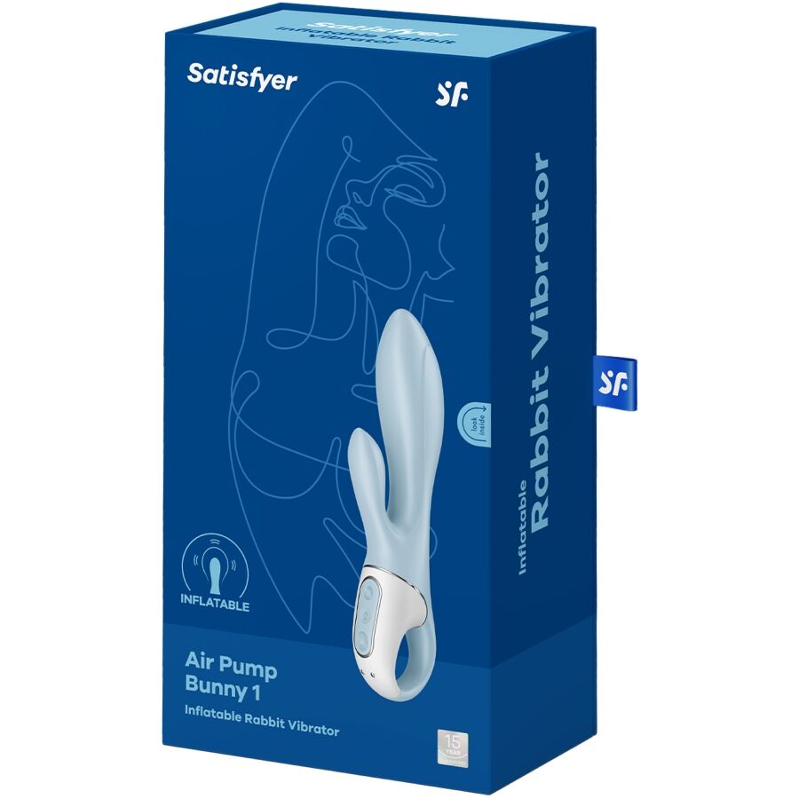 Satisfyer - Bomba de Aire Bunny 1 Conejo Inflable Vibrador Azul
