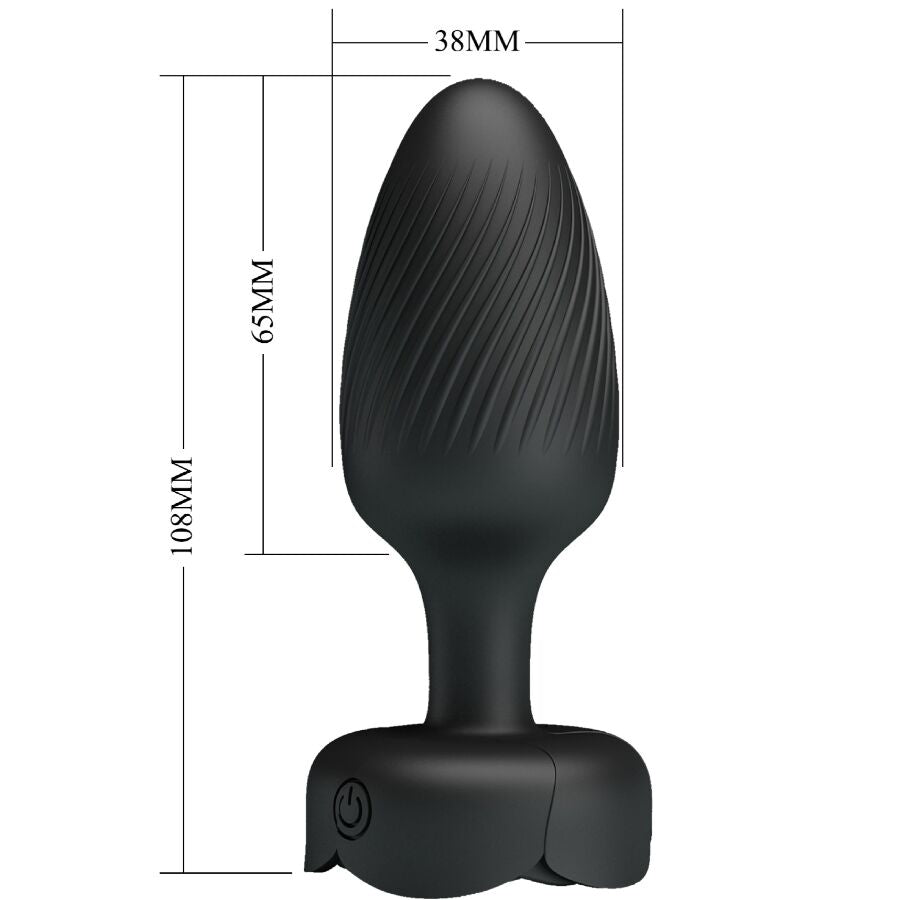 Pretty Love - Varian AnalPlug Com Luz Led Preto 10,8 cm
