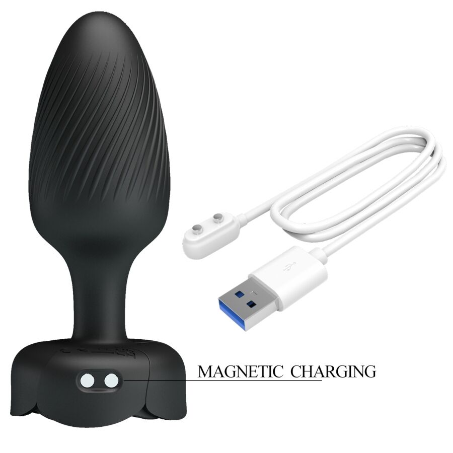 Pretty Love - Varian AnalPlug Com Luz Led Preto 10,8 cm