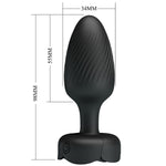 Pretty Love - OsbornPlug Anal Com Luz Led Preto 9,8 cm