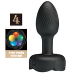 Pretty Love - OlmanPlug Anal Com Luz Led Preto 8,8 cm