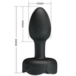 Pretty Love - OlmanPlug Anal Com Luz Led Preto 8,8 cm
