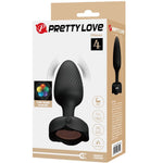 Pretty Love - OlmanPlug Anal Com Luz Led Preto 8,8 cm