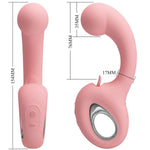 Pretty Love - Erynnyes Vibrador Punto G + Estimulador de Clítoris 10 Vibraciones Rosa