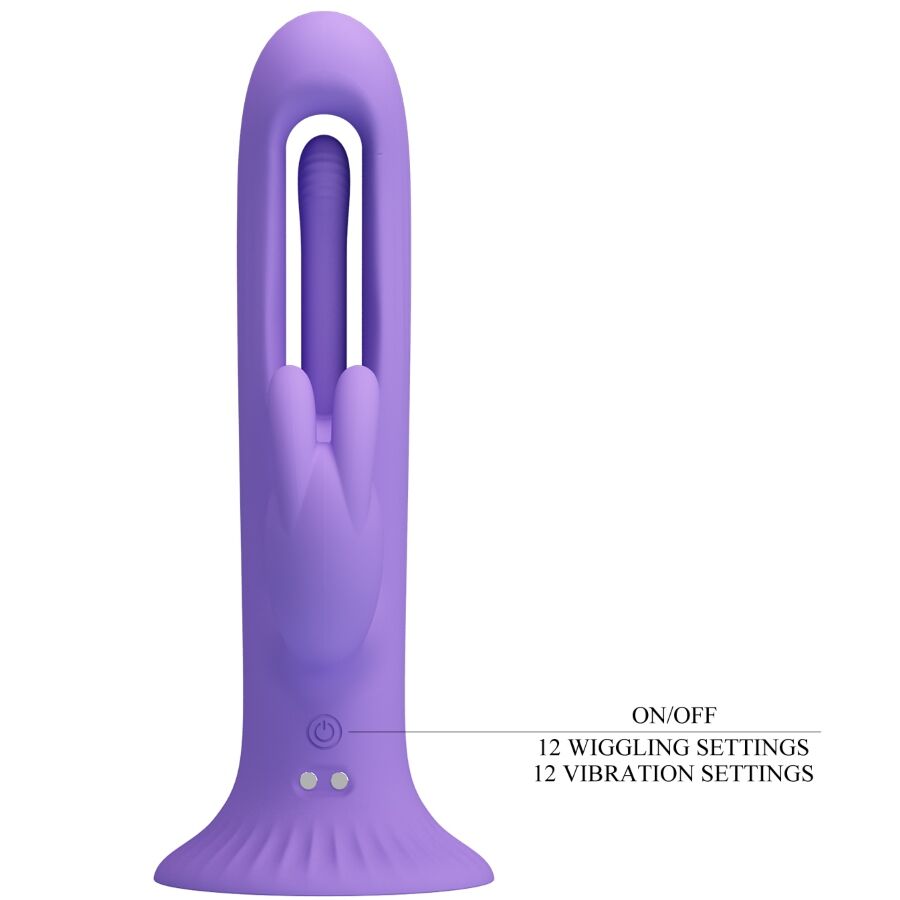 Pretty Love - Vibrador de Conejo Killmoulis 12 Modos de Vibración Morado