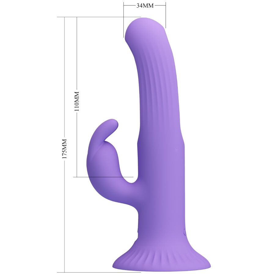 Pretty Love - Vibrador de Conejo Killmoulis 12 Modos de Vibración Morado