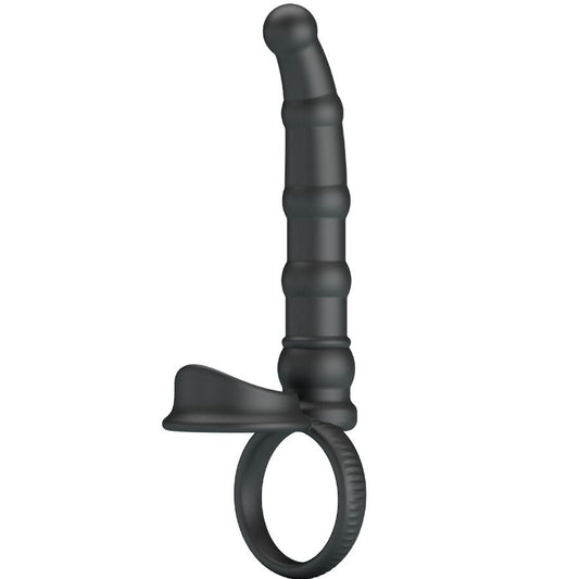 Pretty Love - Anel Vibratório Para Pénis Tatum ComPlug 10 Vibrações Preto