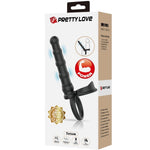 Pretty Love - Anillo Vibrador para Pene Tatum Con Plug 10 Vibraciones Negro