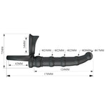 Pretty Love - Anillo Vibrador para Pene Tatum Con Plug 10 Vibraciones Negro