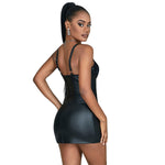 Subblime - 957568 Vestido de Couro Com Zíper Preto S/M