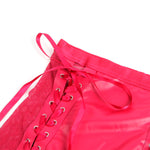 Subblime - 957612 Conjunto de sujetador y falda de cuero rojo L/XL