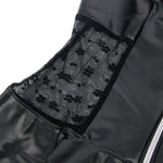 Subblime - 957711 Vestido de Couro com Zíper de Renda Preto L/XL