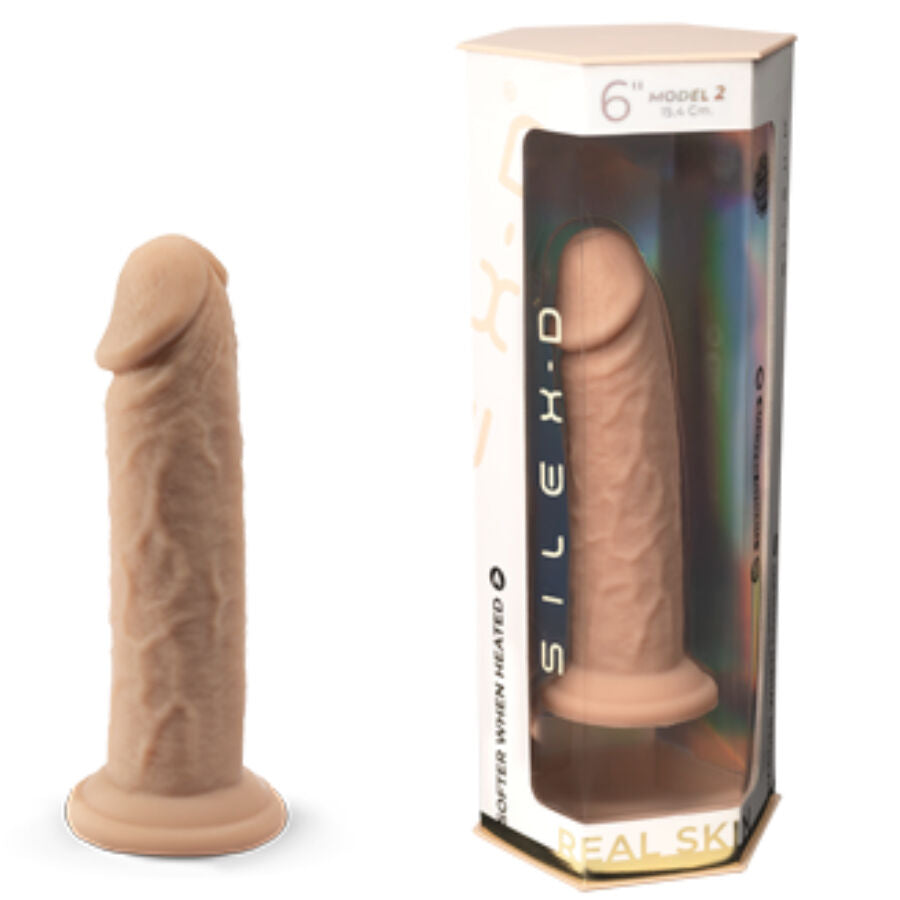 Silexd - Modelo de Pênis Realístico 2 Silicone Termorativo 15,4 cm