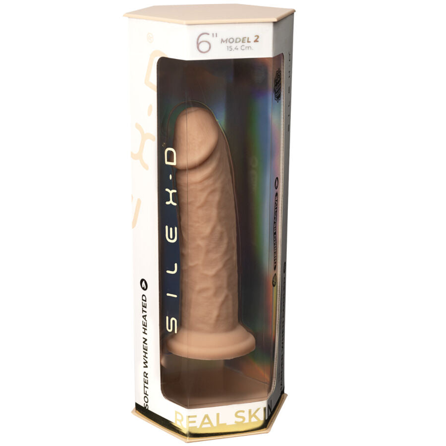Silexd - Modelo de Pênis Realístico 2 Silicone Termorativo Premium 15,4 cm