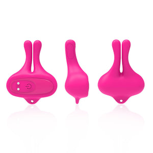 Armony - Grampos Magnéticos de Mamilos com Vibração em Forma de Coelho Rosa